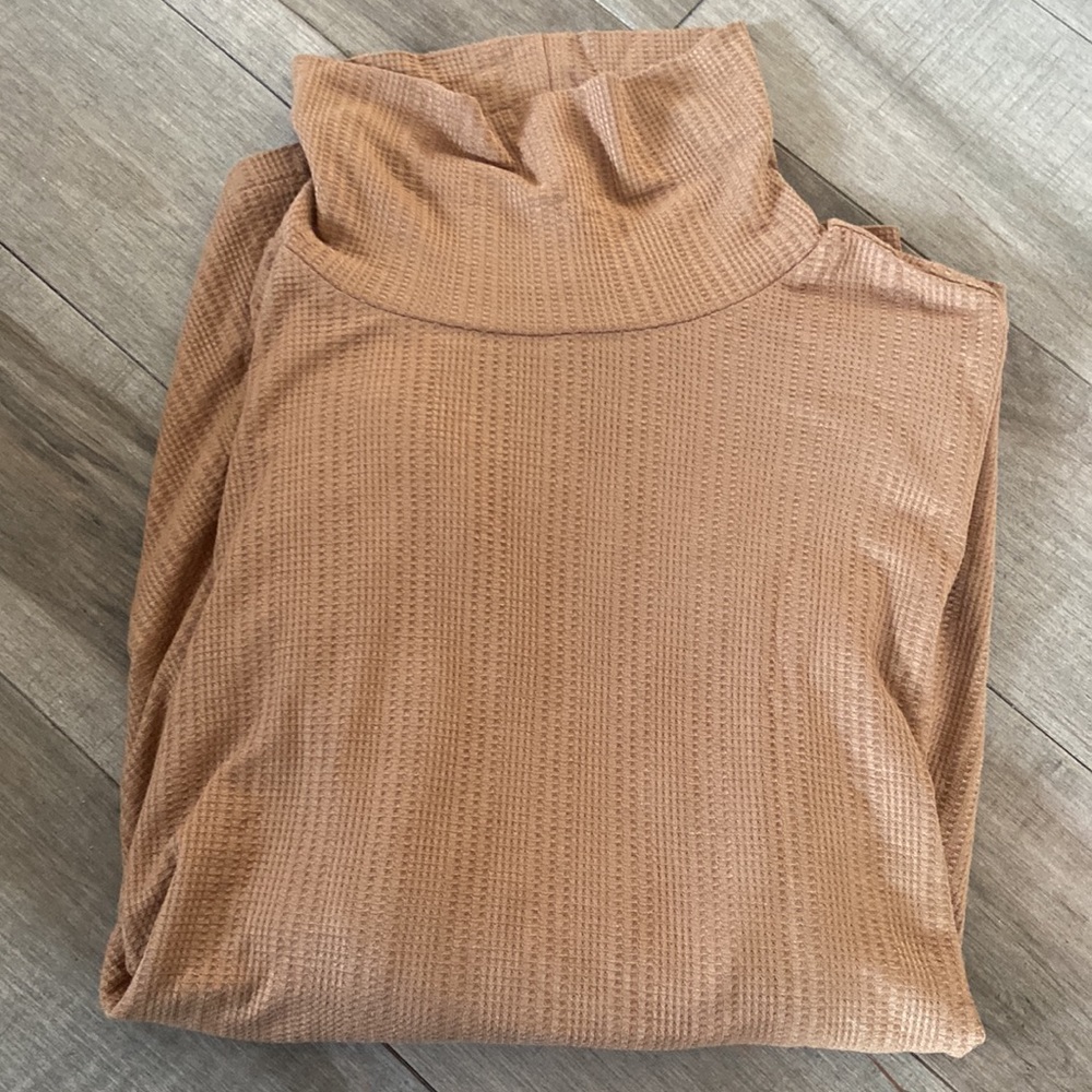 Basic Neutral Turtle Neck Top, Size 3x - image 8